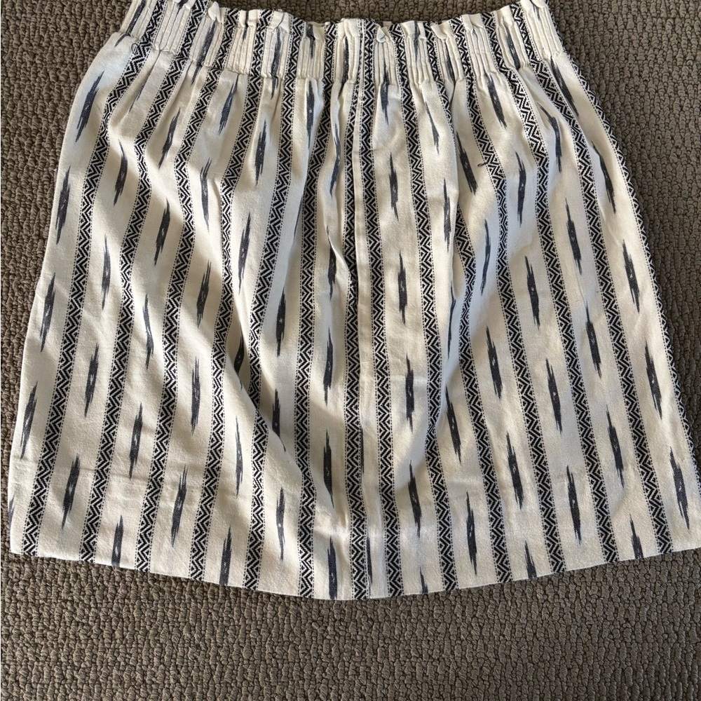 J. Crew Black and White Patterned Mini Skirt
